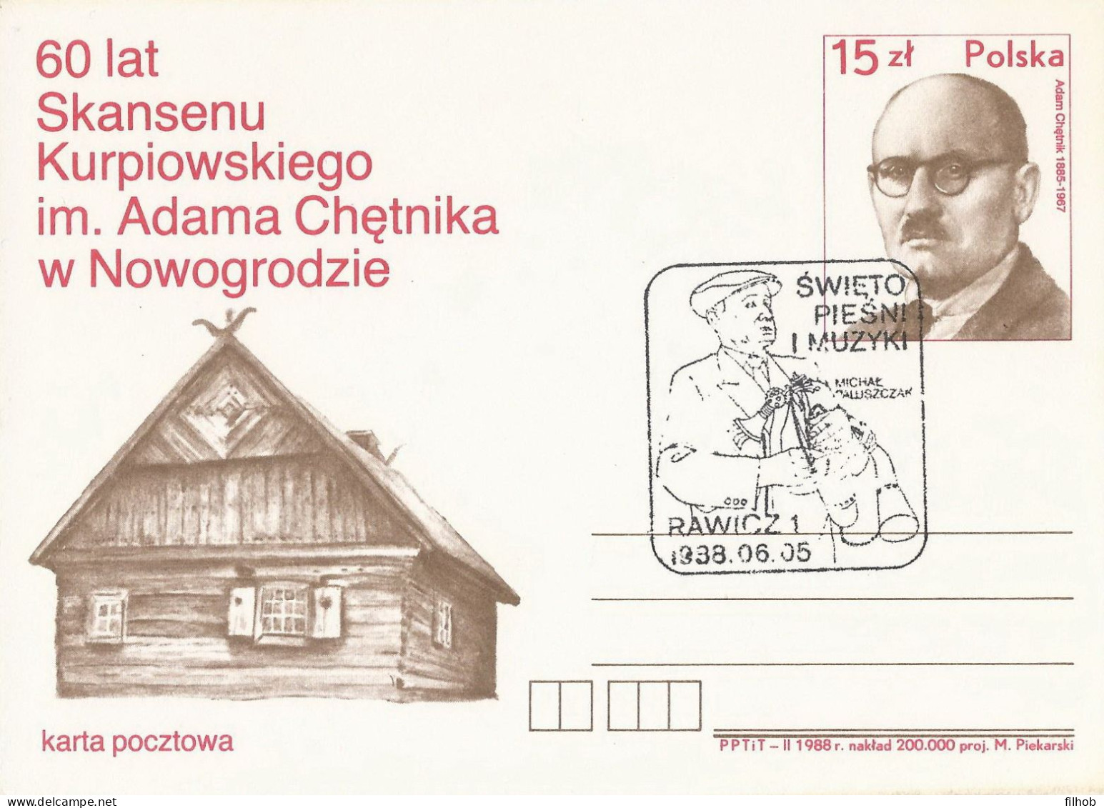 Poland Postmark D88.06.05 RAWICZ: A Celebration Of Songs And Music - Enteros Postales