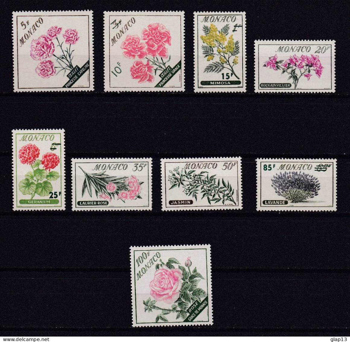 MONACO 1959 TIMBRE N°514/22 NEUF** FLEURS - Unused Stamps