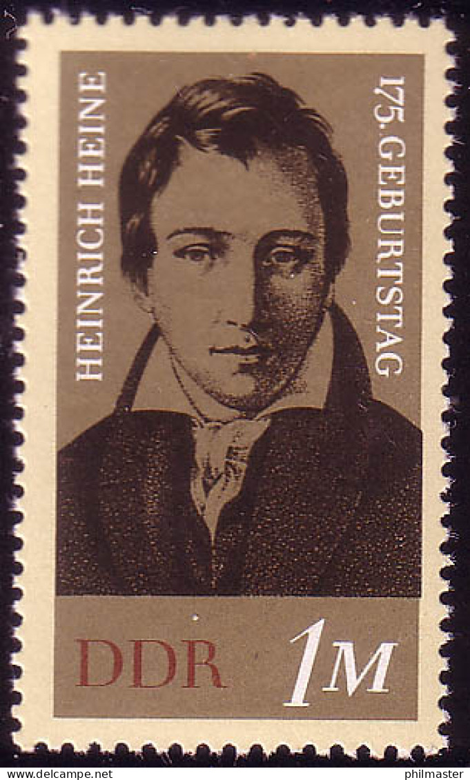 1814 Heinrich Heine 1 M Aus Block 37 ** - Ungebraucht