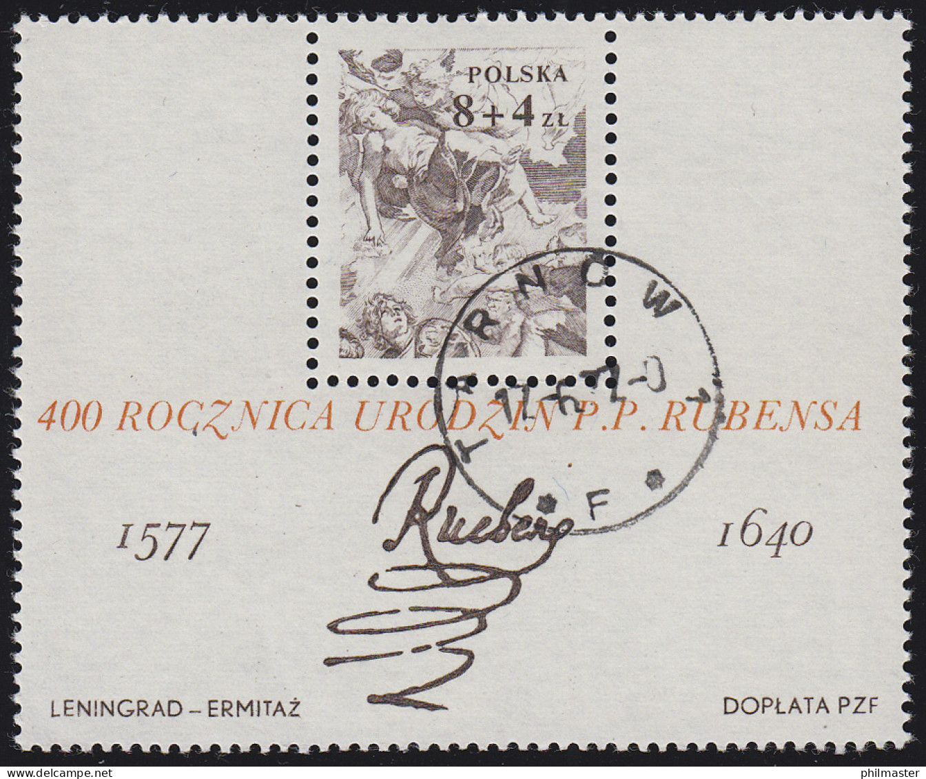 Polen: 400. Geburtstag Von Peter Paul Rubens 1977, Gestempelt Tarnów 17.6.77 - Andere & Zonder Classificatie