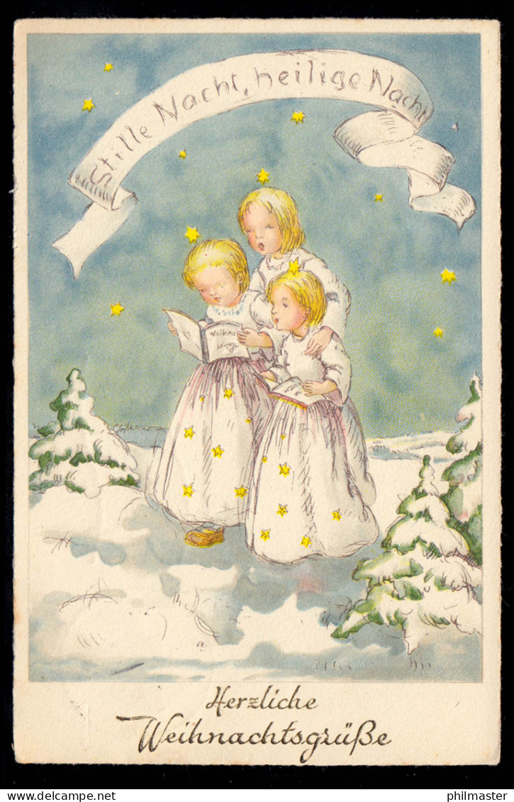 AK Weihnachten: Drei Singende Engel Stille Nacht, Heilige Nacht MÜNCHEN 24.12.52 - Altri & Non Classificati