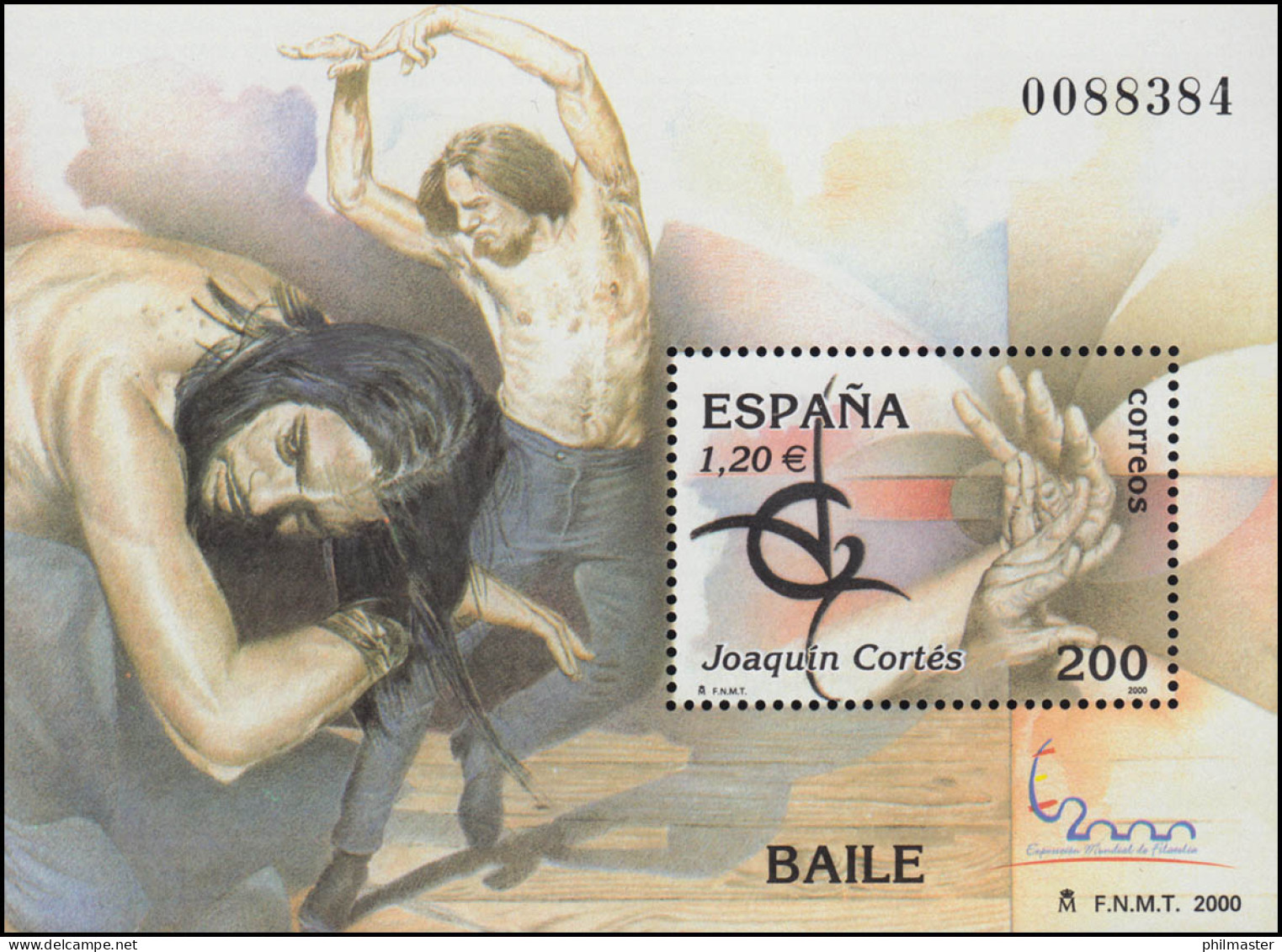 Spanien Block 92 Tanz: Flamencotänzer Joaquin Cortes, **/MNH - Sonstige & Ohne Zuordnung