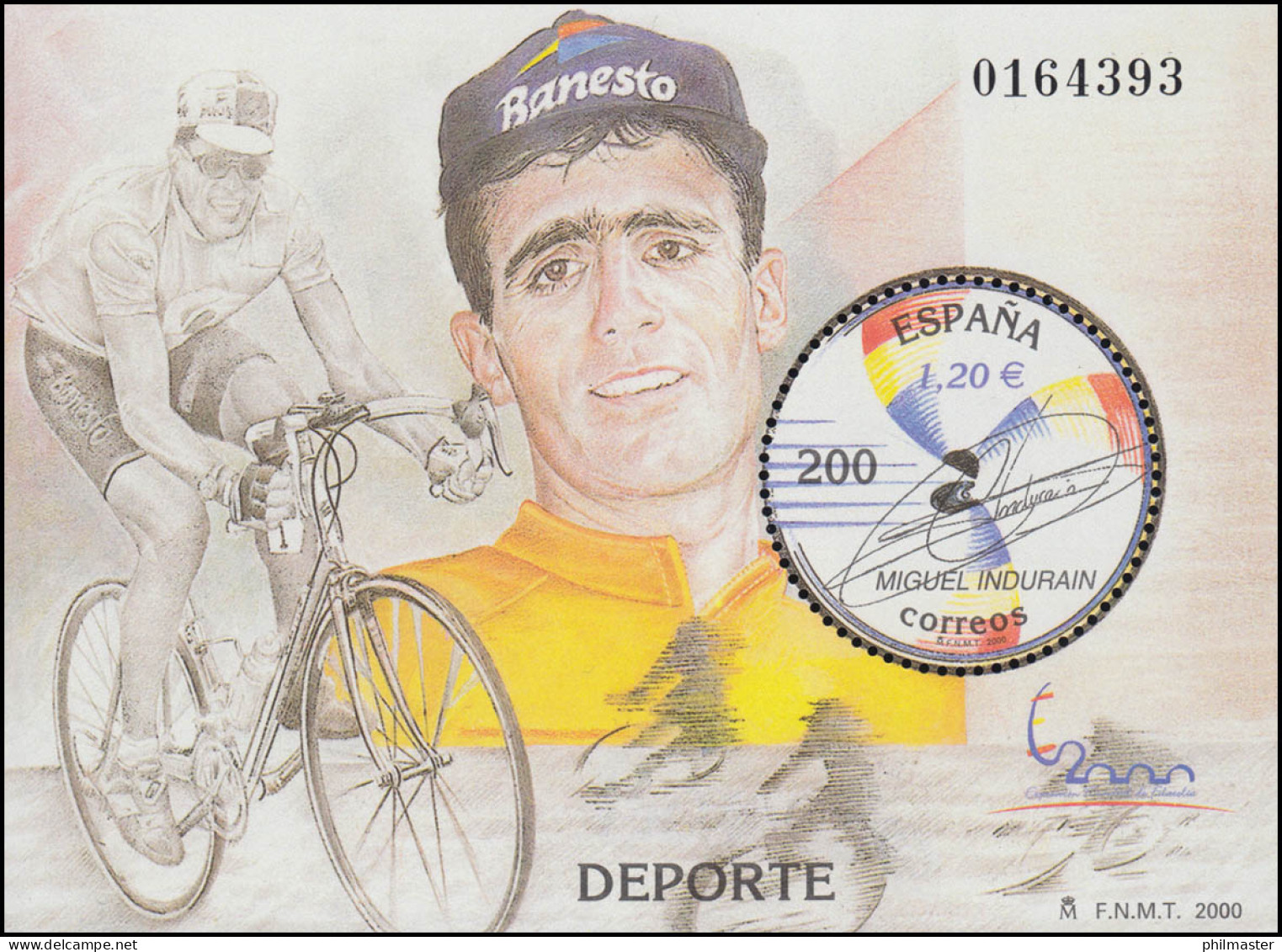 Spanien Block 90 Sport: Radfahrer Miguel Indurain, **/MNH - Andere & Zonder Classificatie