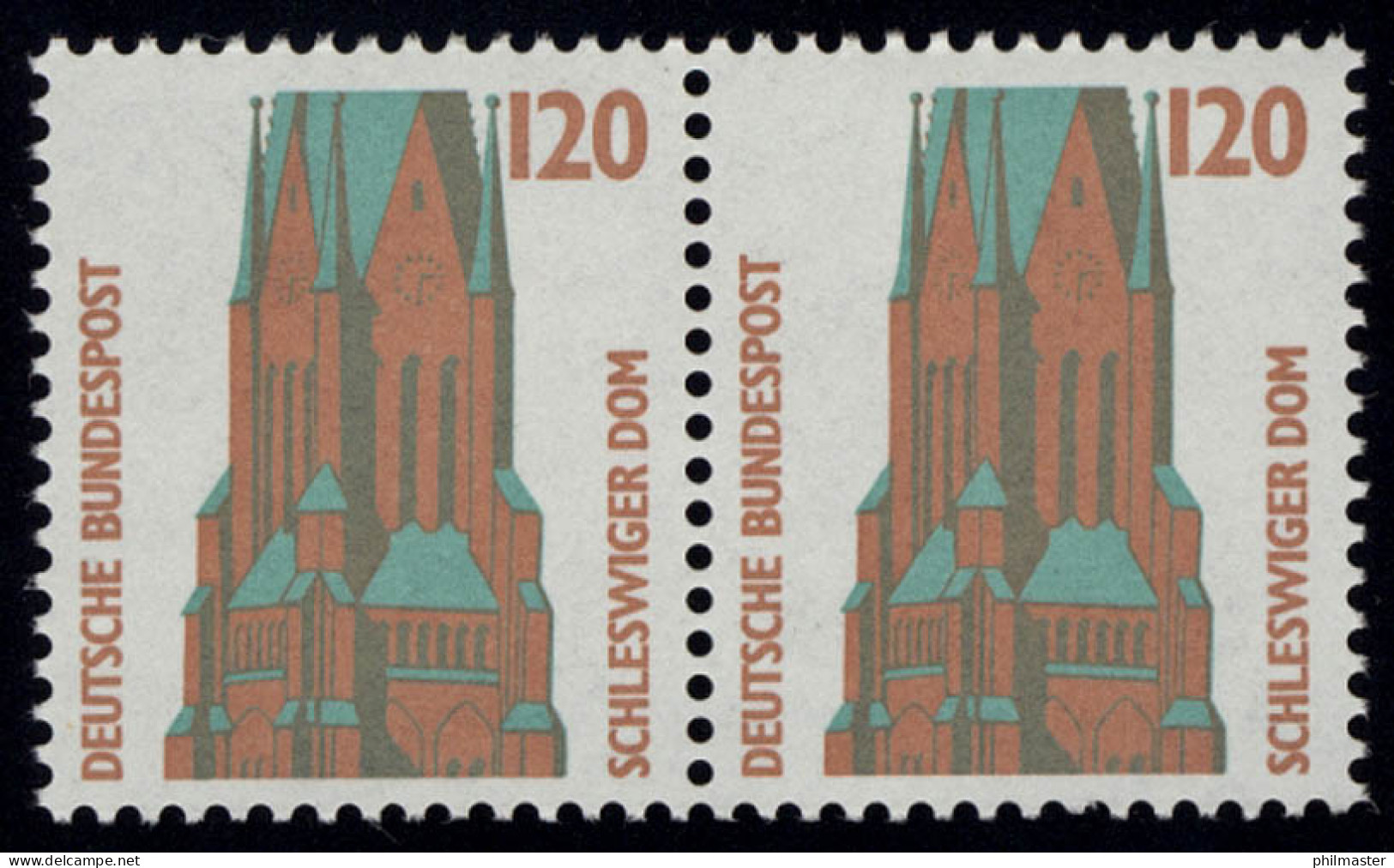 1375 SWK 120 Pf Waag. Paar ** Postfrisch - Unused Stamps