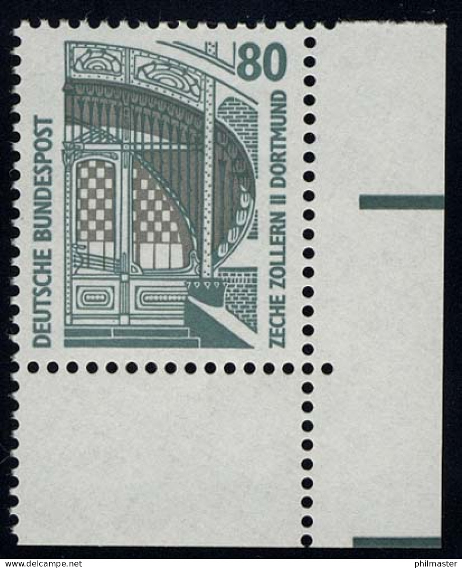1342 SWK 80 Pf Ecke Ur ** Postfrisch - Unused Stamps