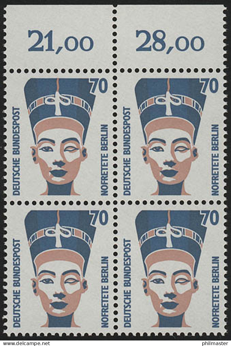 1374 SWK 70 Pf OR-Viererbl. ** Postfrisch - Unused Stamps