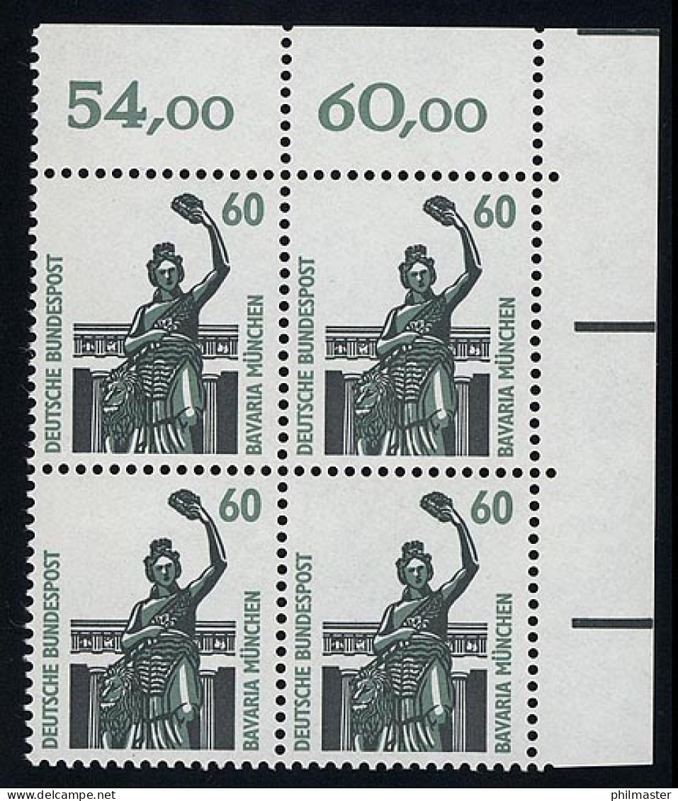 1341 SWK 60 Pf Eck-Vbl. Or ** Postfrisch - Unused Stamps