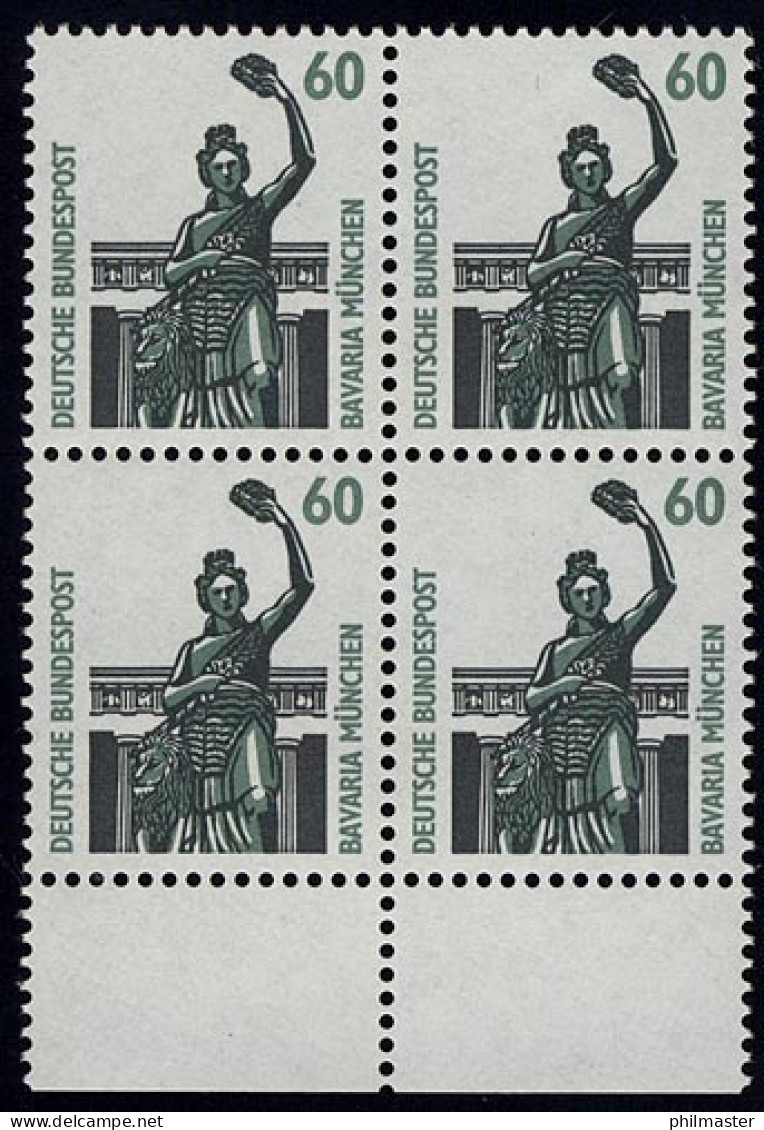 1341 SWK 60 Pf UR-Viererbl. ** Postfrisch - Unused Stamps