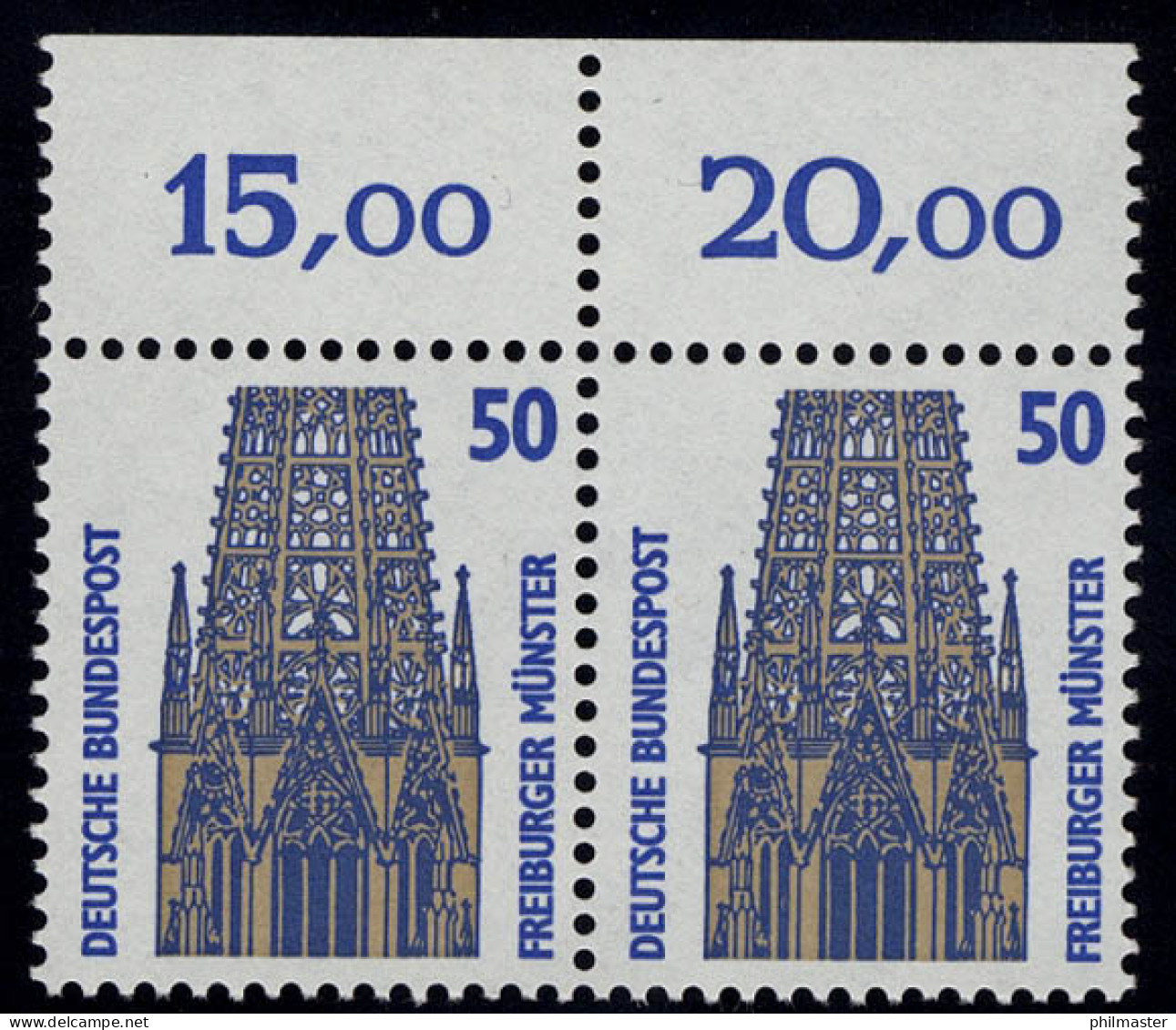 1340 SWK 50 Pf Paar OR ** Postfrisch - Unused Stamps