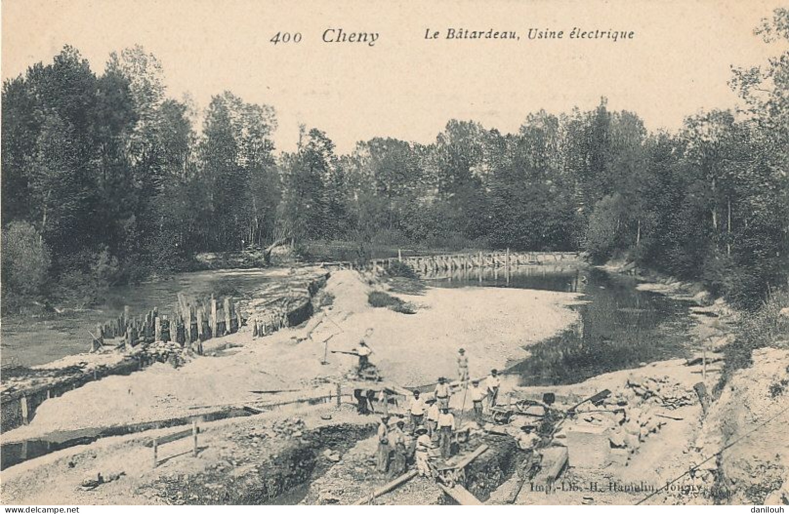 89 // CHENY   Le Batardeau  Usine électrique    Travaux   400 - Cheny