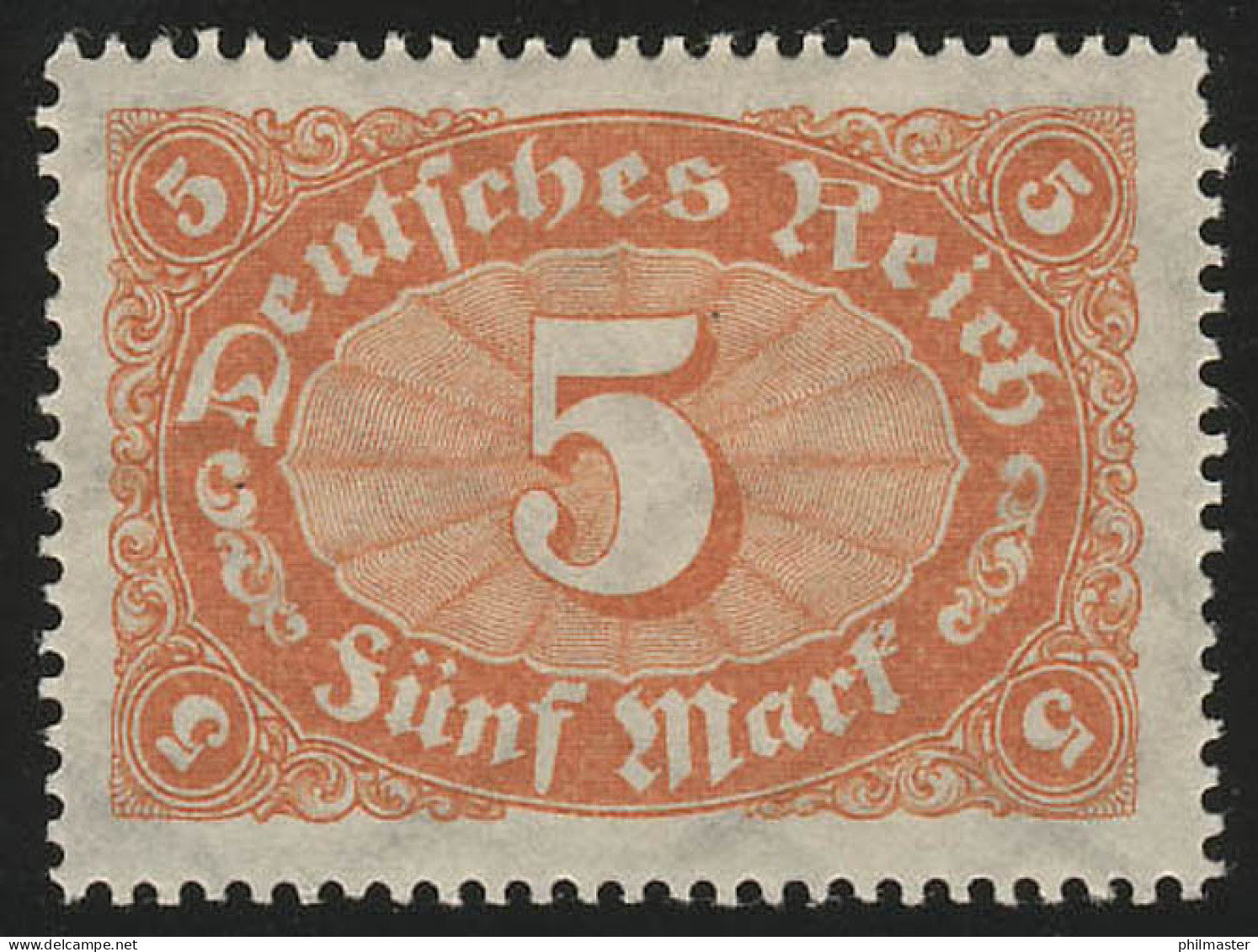 194a Freimarke Ziffer Im Oval 5 Mark Wz 2 ** - Neufs