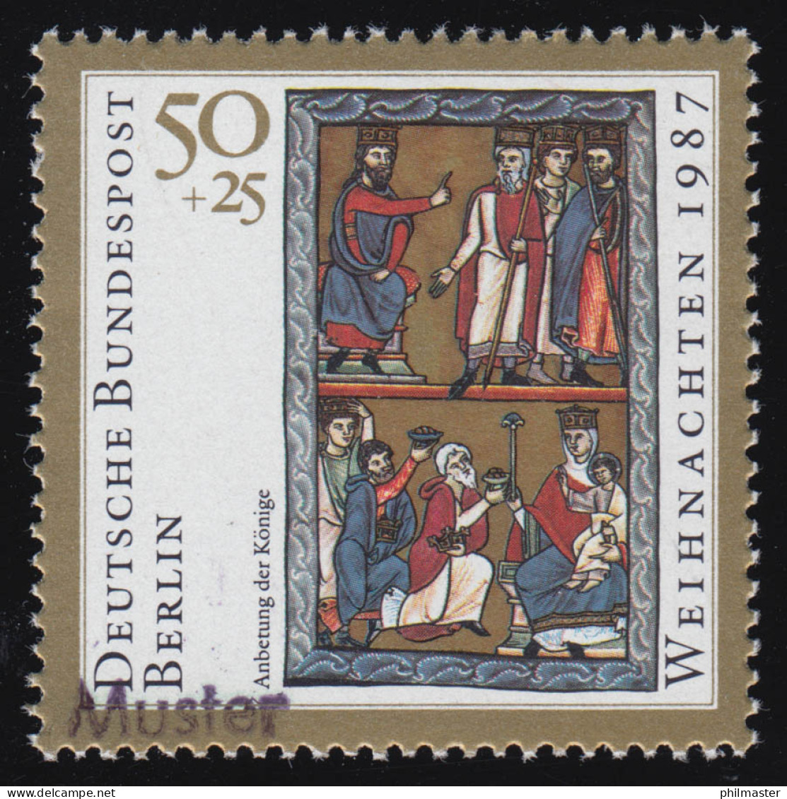 797 Weihnachten Anbetung Der Könige, MUSTER-Aufdruck - Unused Stamps