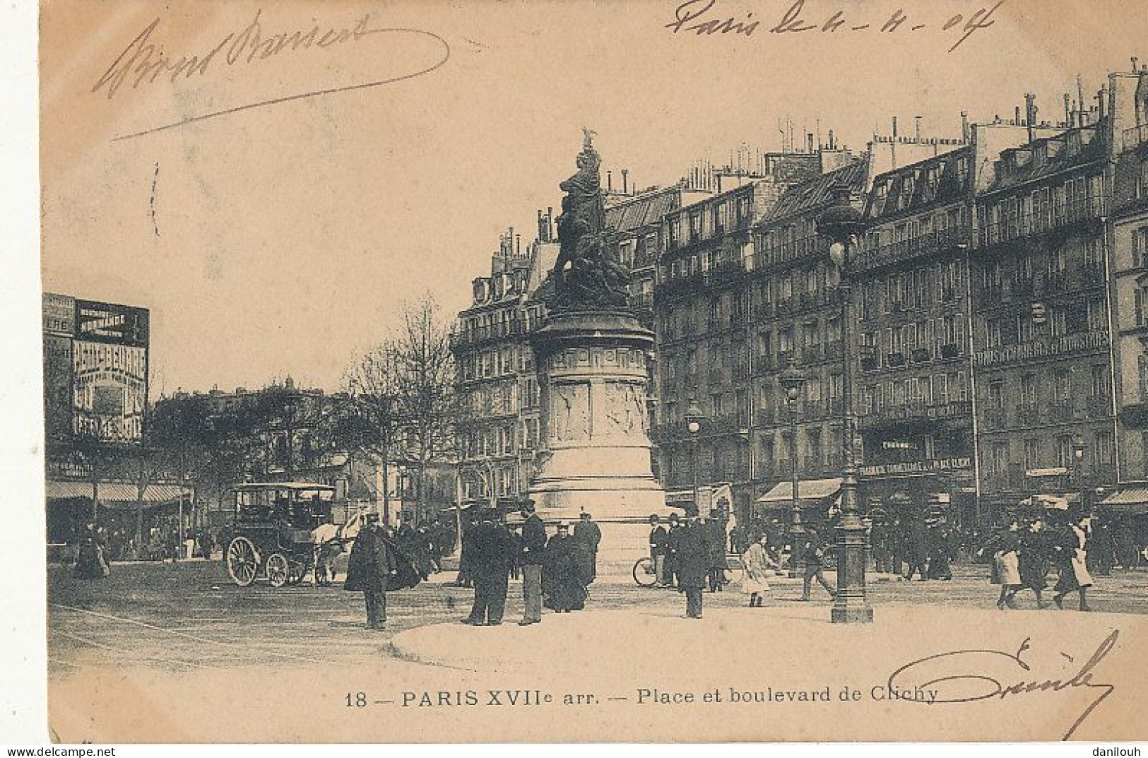 75 // PARIS   XVII EME   Place Et Boulevard De Clichy  18 - Paris (17)