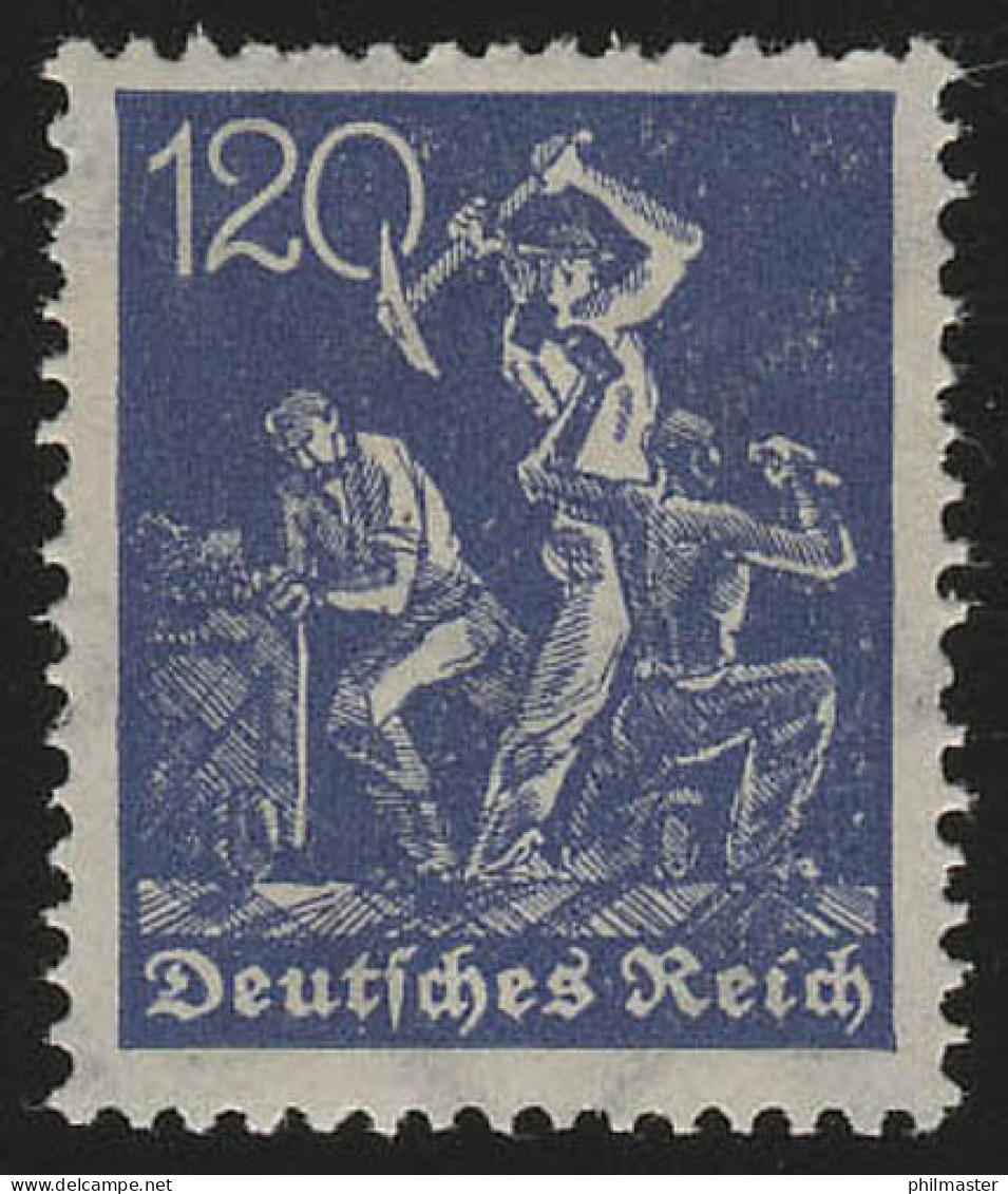 188 Freimarke Arbeiter 120 Pf Wz 2 ** - Unused Stamps