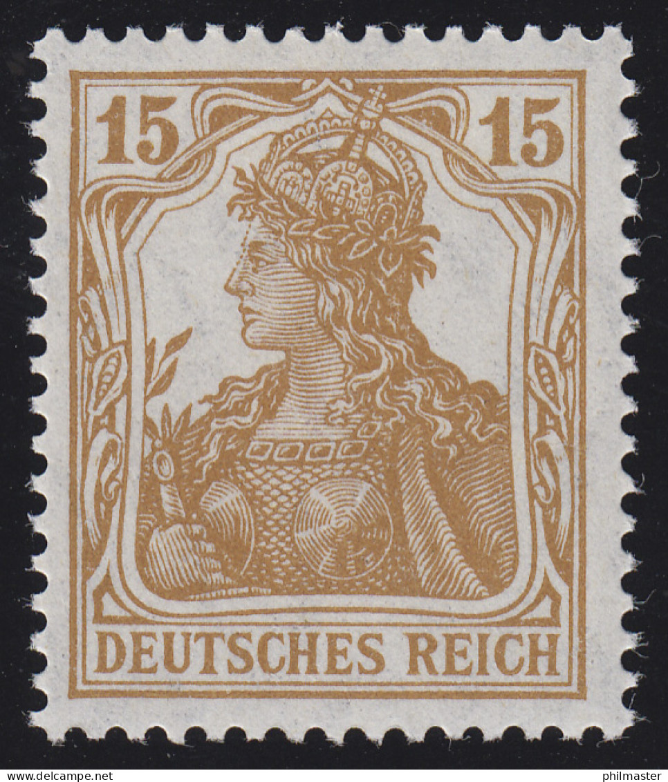 100a Germania 15 Pf Braun ** - Unused Stamps