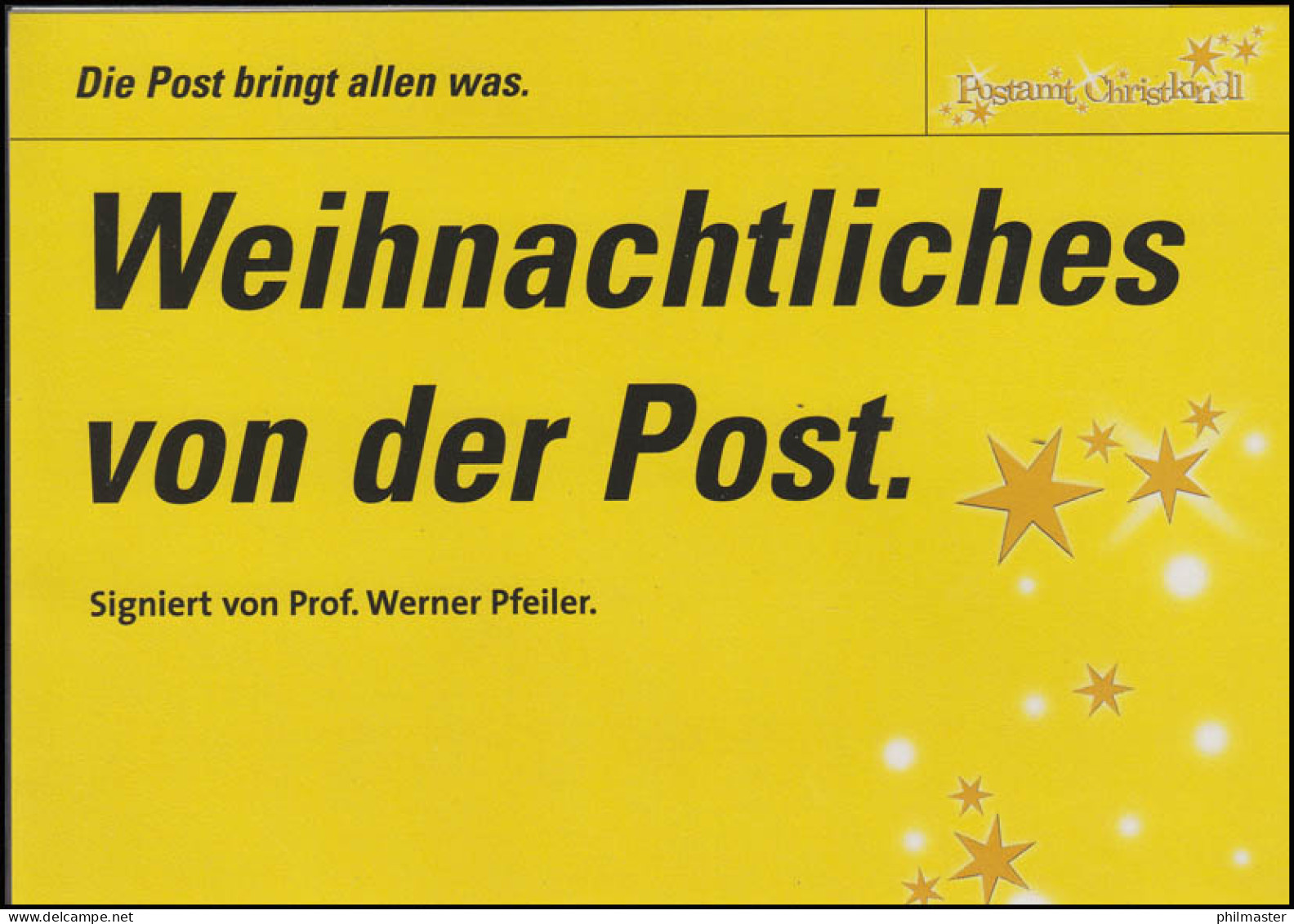 Österreich: Weihnachten 2004 Auf FDC Signiert Prof. Werner Pfeifer, Im Folder - Sonstige & Ohne Zuordnung