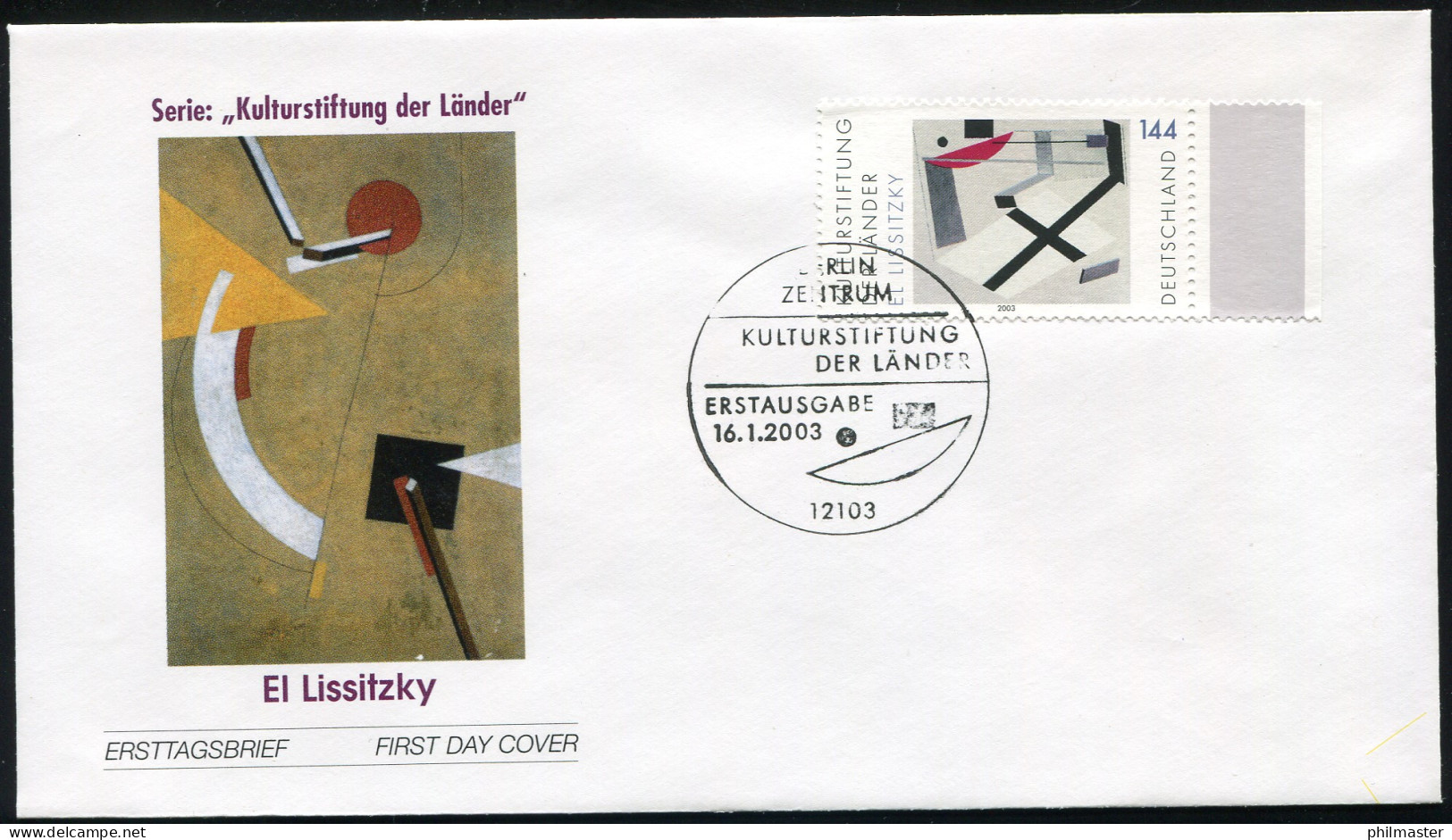 2308 Kulturstiftung Der Länder - El Lissitzky - FDC Berlin - Andere & Zonder Classificatie