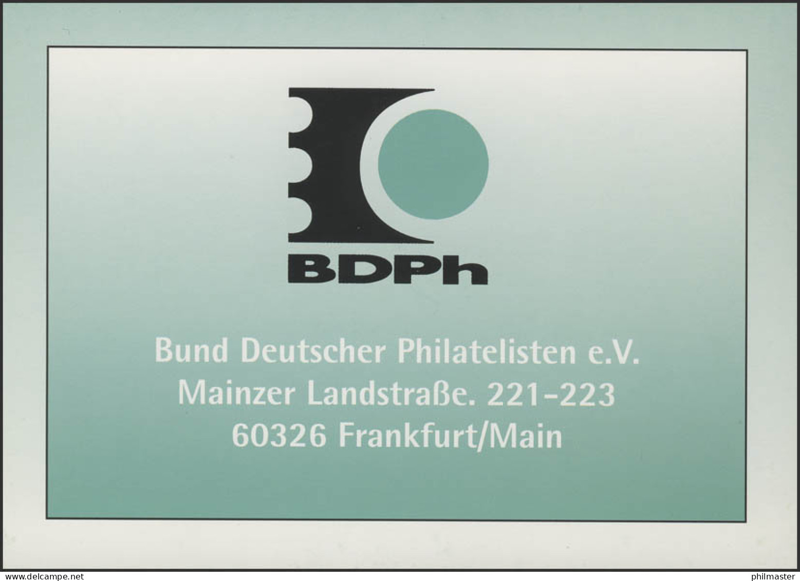 Faltkarte 50 Jahre Bund Deutscher Philatelisten 1996, ESSt Bonn 14.8.96 - Philatelic Exhibitions
