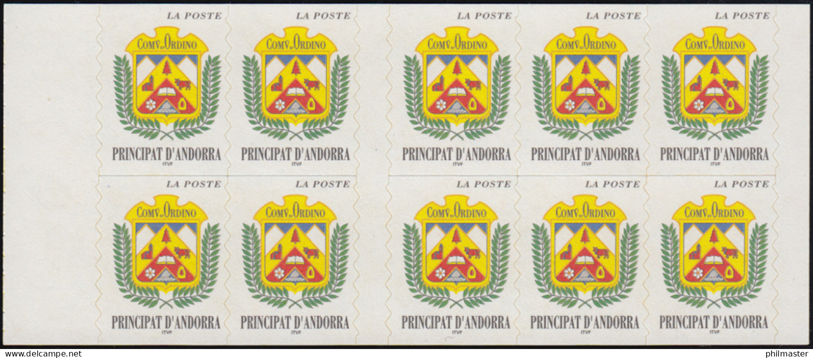 Andorra (Französische Post) Markenheftchen 0-8 Wappen Ordino ** / MNH - Markenheftchen