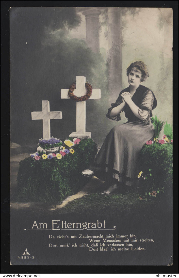 Trauer-AK Das Gebet Am Elterngrab Friedhof Trauer Besinnung, KREUZLINGEN 16.4.23 - Other & Unclassified