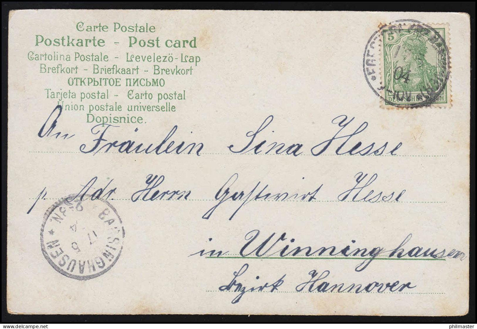 Trauer-AK Am Elterngrab Auf Dem Friedhof, EGERSDORF17.5.1904 Nach BARSINGHAUSEN - Other & Unclassified