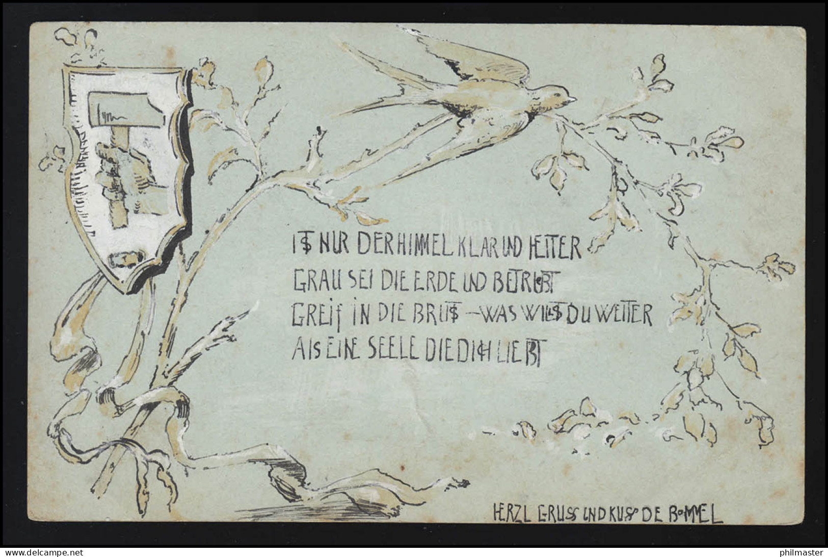 Lyrik AK Ist Nur Der Himmel Klar Und Heiter, Vers Moritz Veit GLADBACH 15.6.1900 - Sonstige & Ohne Zuordnung