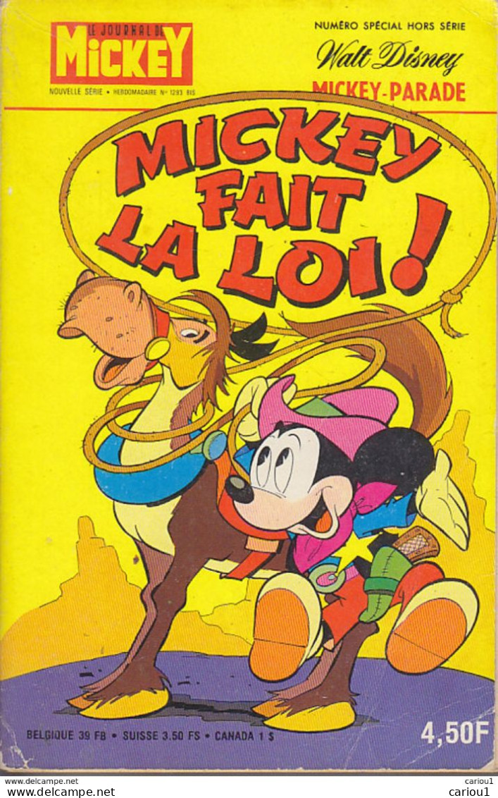 C1 Disney MICKEY PARADE 1293 Bis 1977 MICKEY FAIT LA LOI Port Inclus France - Mickey Parade