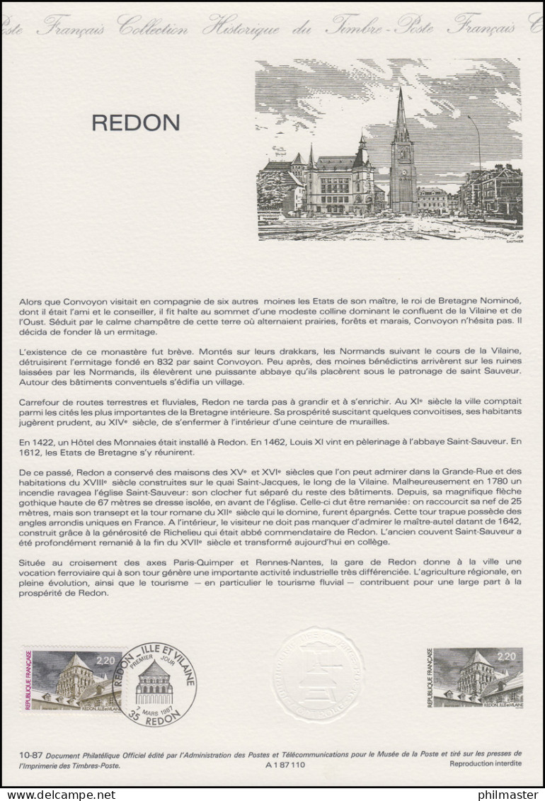 Collection Historique: Gemeinde Redon Im Département Ille-et-Vilaine 7.3.1987 - Sonstige & Ohne Zuordnung