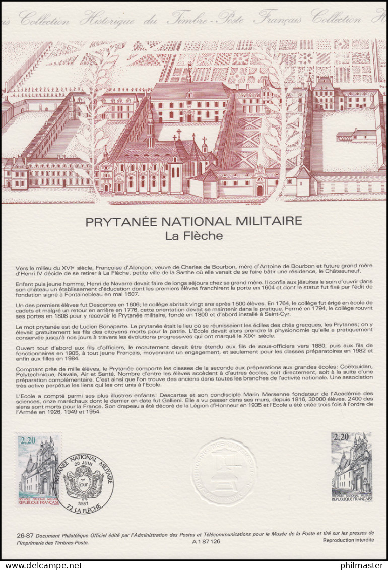 Collection Historique: Prytanée National Militaire La Flèche 20.6.1987 - Other & Unclassified