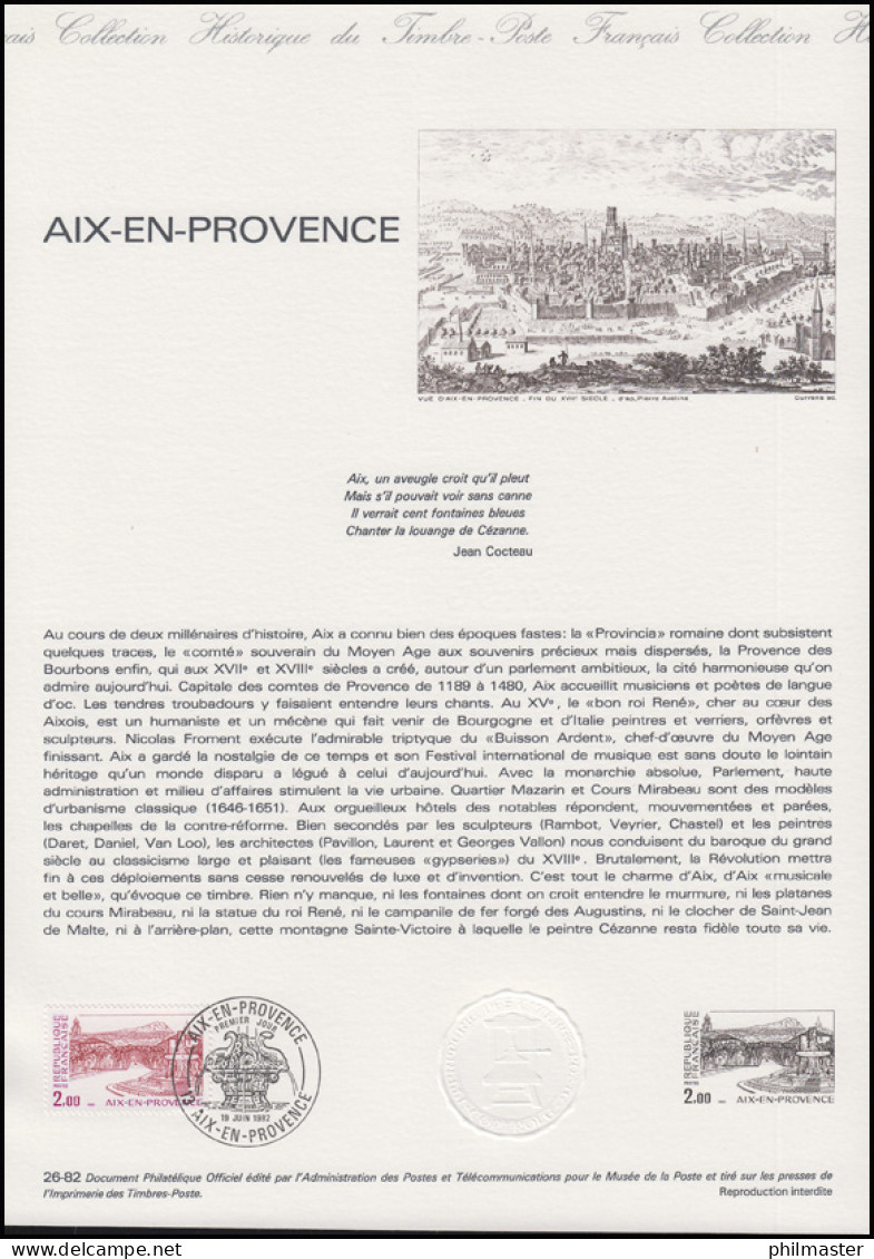 Collection Historique: Universitätsstadt Aix-en-Provence 19.6.1982 - Autres & Non Classés