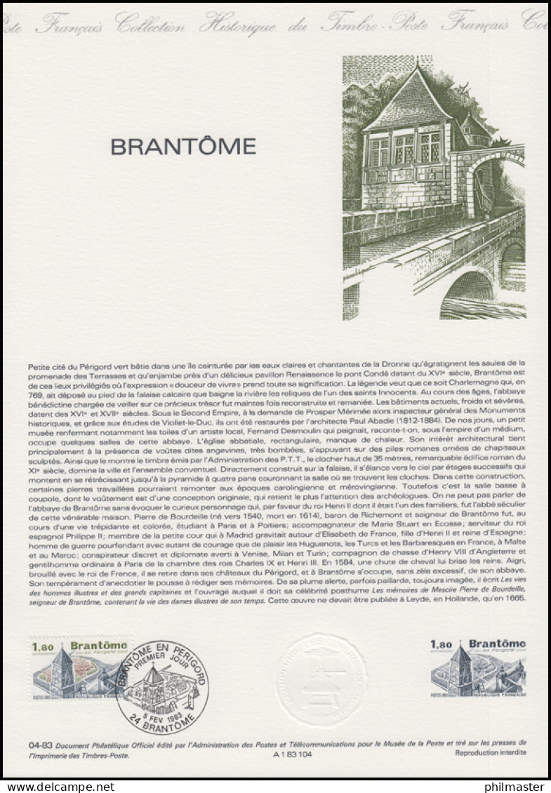 Collection Historique: Touristenziel Brantome Im Périgord 5.2.1983 - Sonstige & Ohne Zuordnung