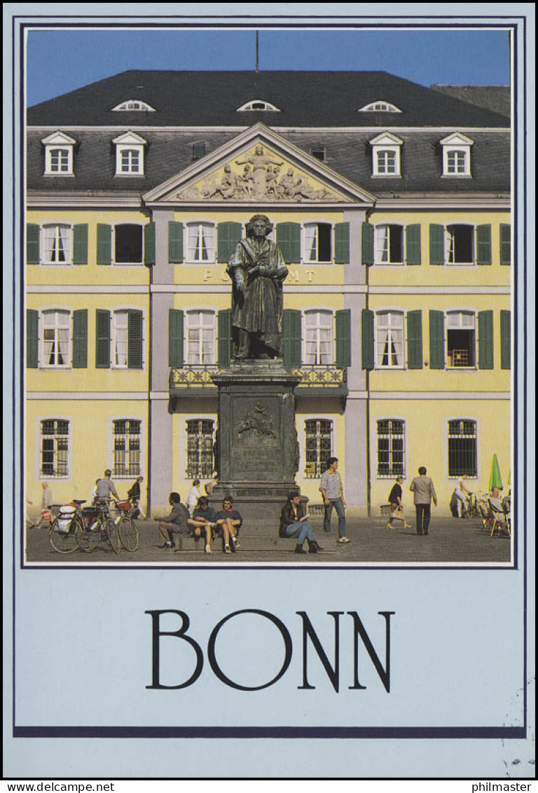 1583y Koblenz, EF FDC-Ansichtskarte Bonn Beethoven ESSt Berlin Koblenz 9.1.92 - Autres & Non Classés