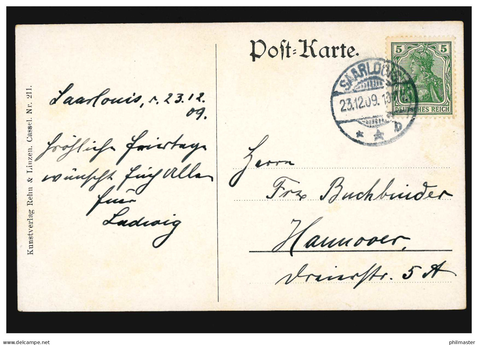 Tiere-AK Schröpler: Winter Mit Kaninchen-Paar, SAARLOUIS 31.12.1909 - Andere & Zonder Classificatie