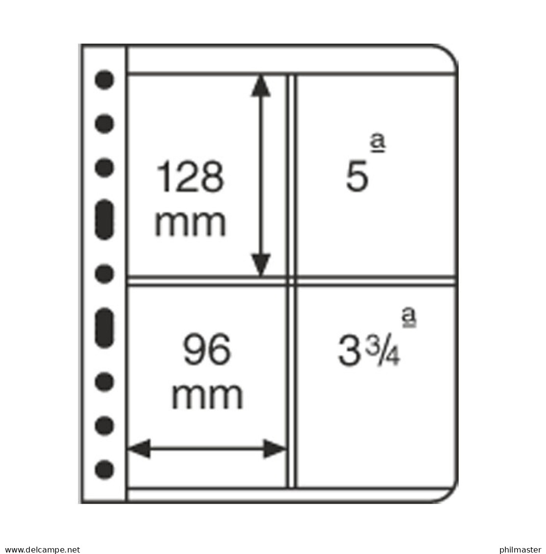 Kunststoffhüllen 2ST VARIO: 2 X 2 Felder, Schwarz, 5er-Pack - Binders Only
