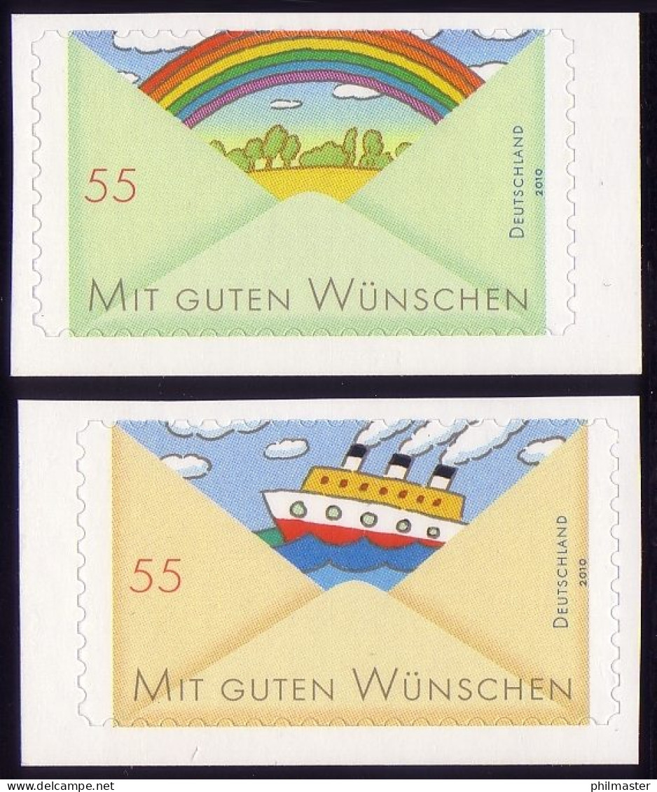 2848-2849 Grußmarken Schiff Und Regenbogen Aus Folienblatt 13, Satz ** - Nuovi