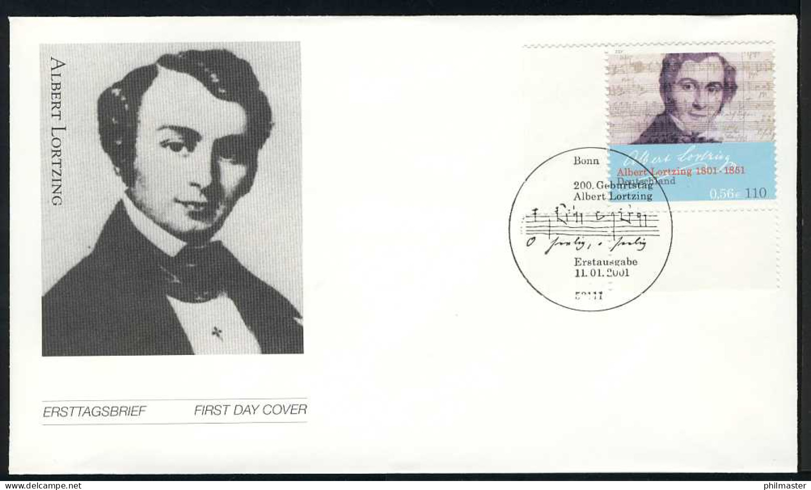 2163 Albert Lortzing FDC Bonn - Covers & Documents