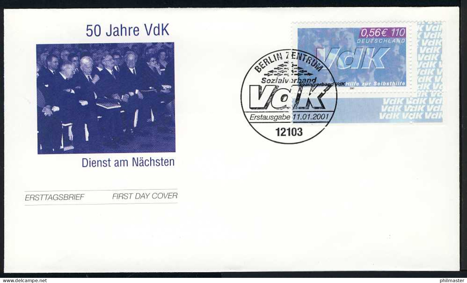 2160 Dienst Am Nächsten VdK FDC Berlin - Lettres & Documents