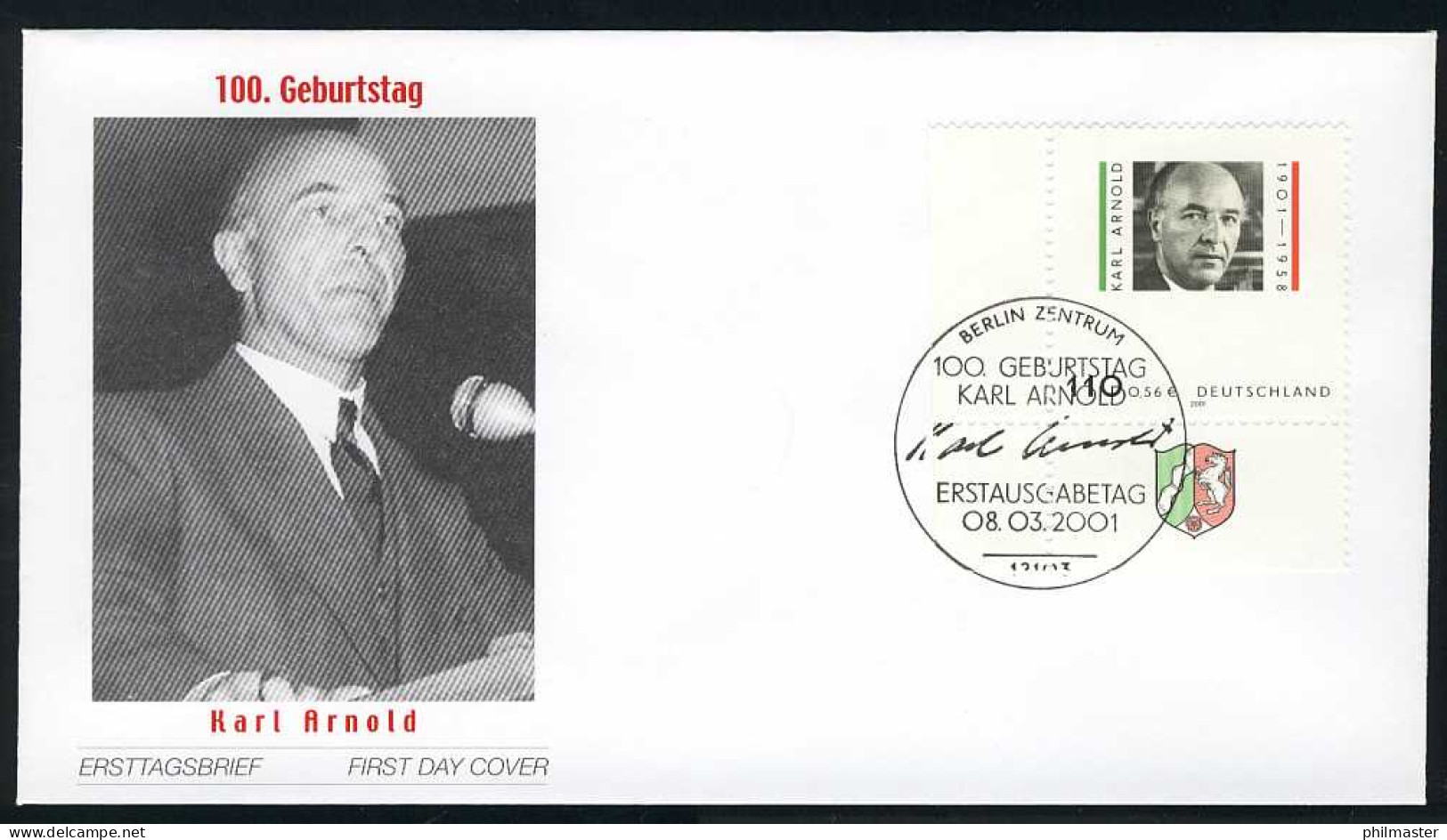 2173 Karl Arnold FDC Berlin - Covers & Documents