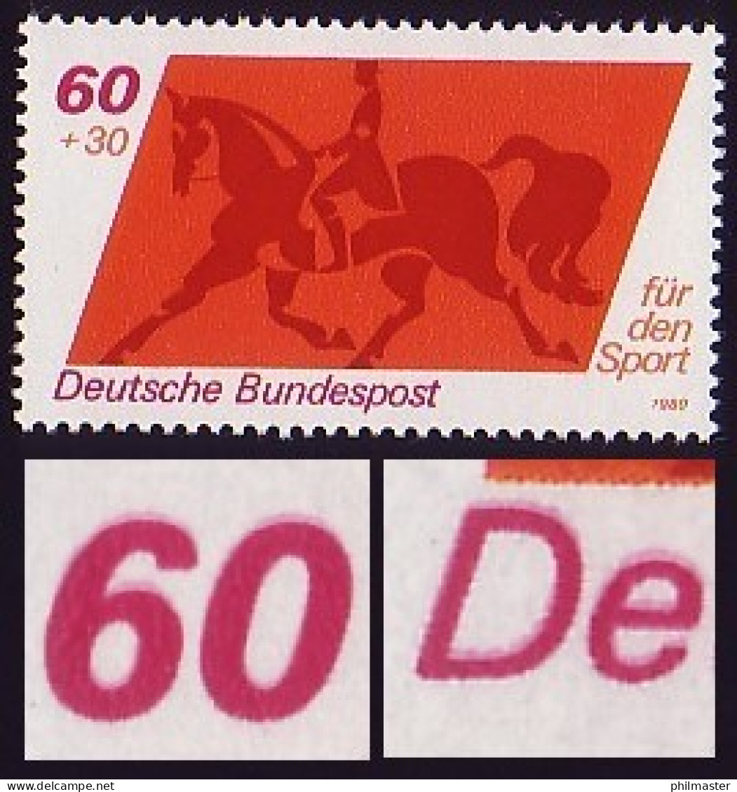 1047DD Sporthilfe 60 Pf  - Doppeldruck Der Farbe Rot (DBP Und 60), ** - Errors & Oddities