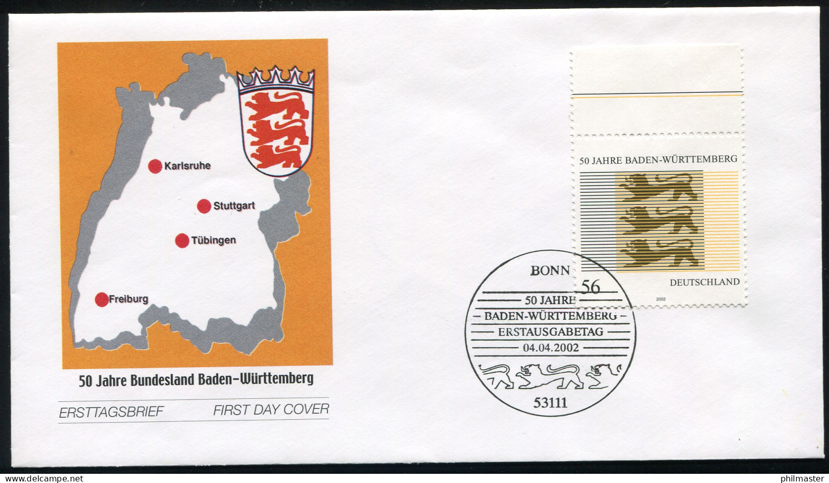 2248 Baden-Württemberg FDC Bonn - Lettres & Documents