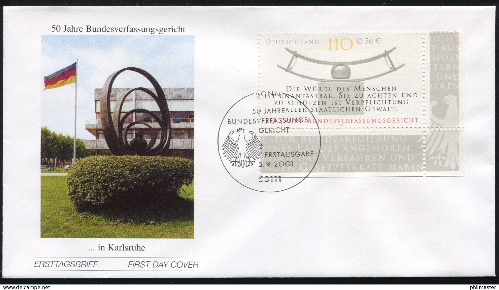 2214 Bundesverfassungsgericht FDC Bonn - Storia Postale