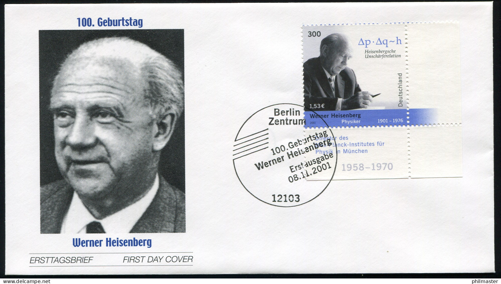 2228 Werner Heisenberg FDC Berlin - Lettres & Documents