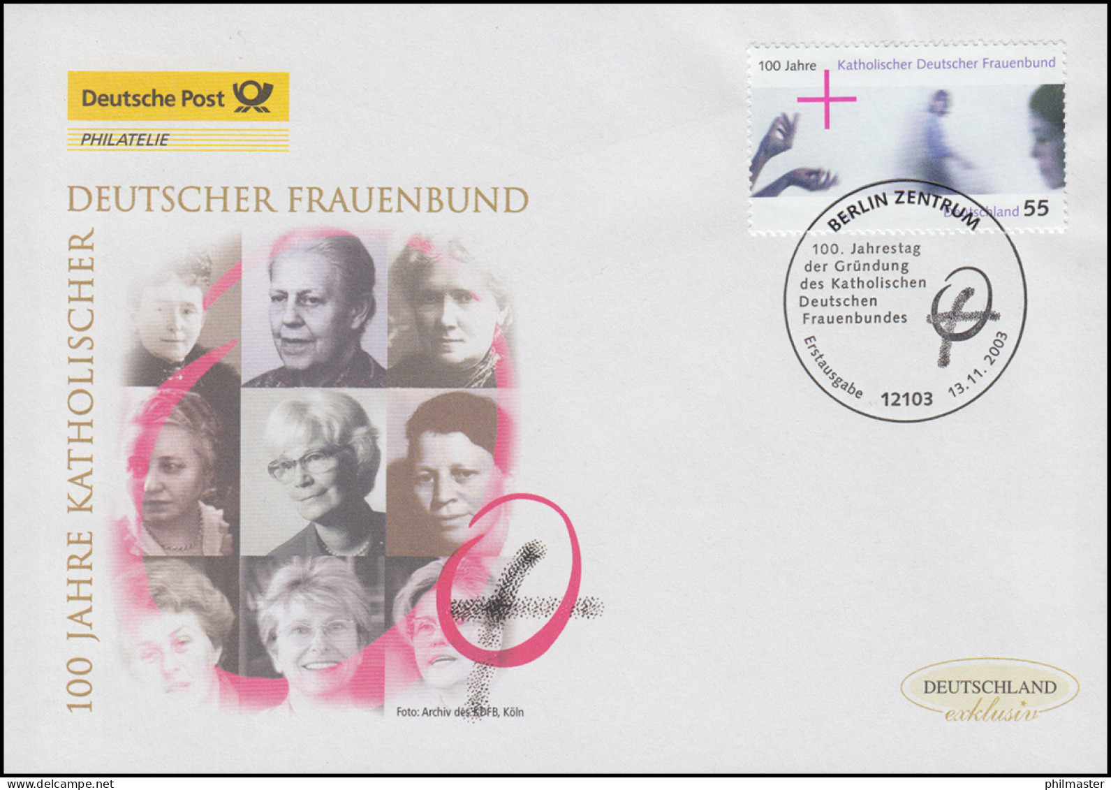 2372 Katholischer Deutscher Frauenbund, Schmuck-FDC Deutschland Exklusiv - Briefe U. Dokumente