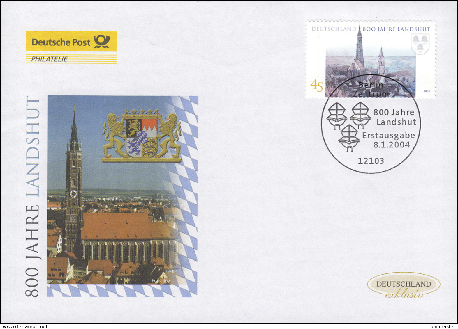 2376 Jubiläum 800 Jahre Landshut, Schmuck-FDC Deutschland Exklusiv - Covers & Documents