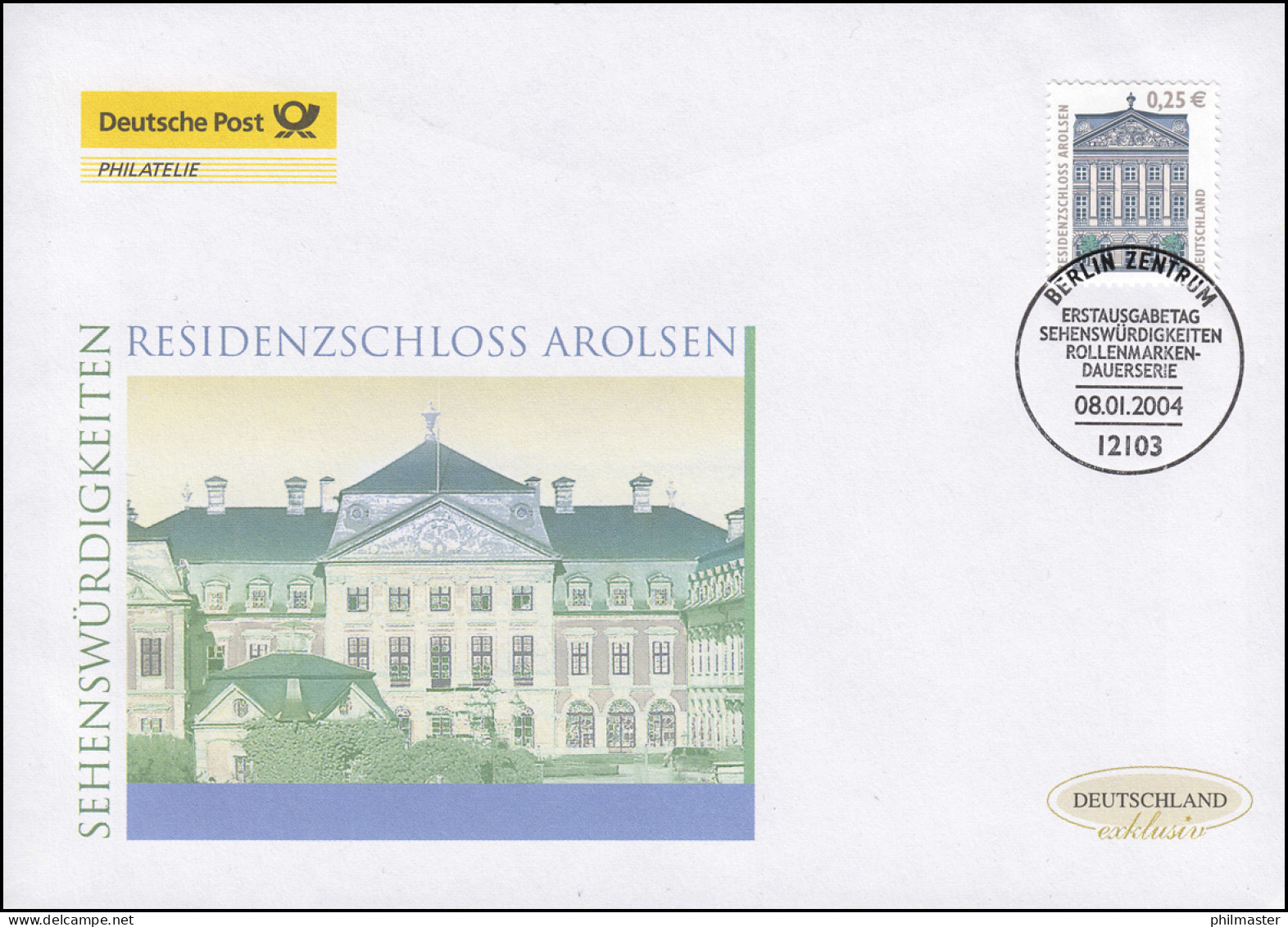 2374 SWK Residenzschloss Arolsen, Schmuck-FDC Deutschland Exklusiv - Cartas & Documentos