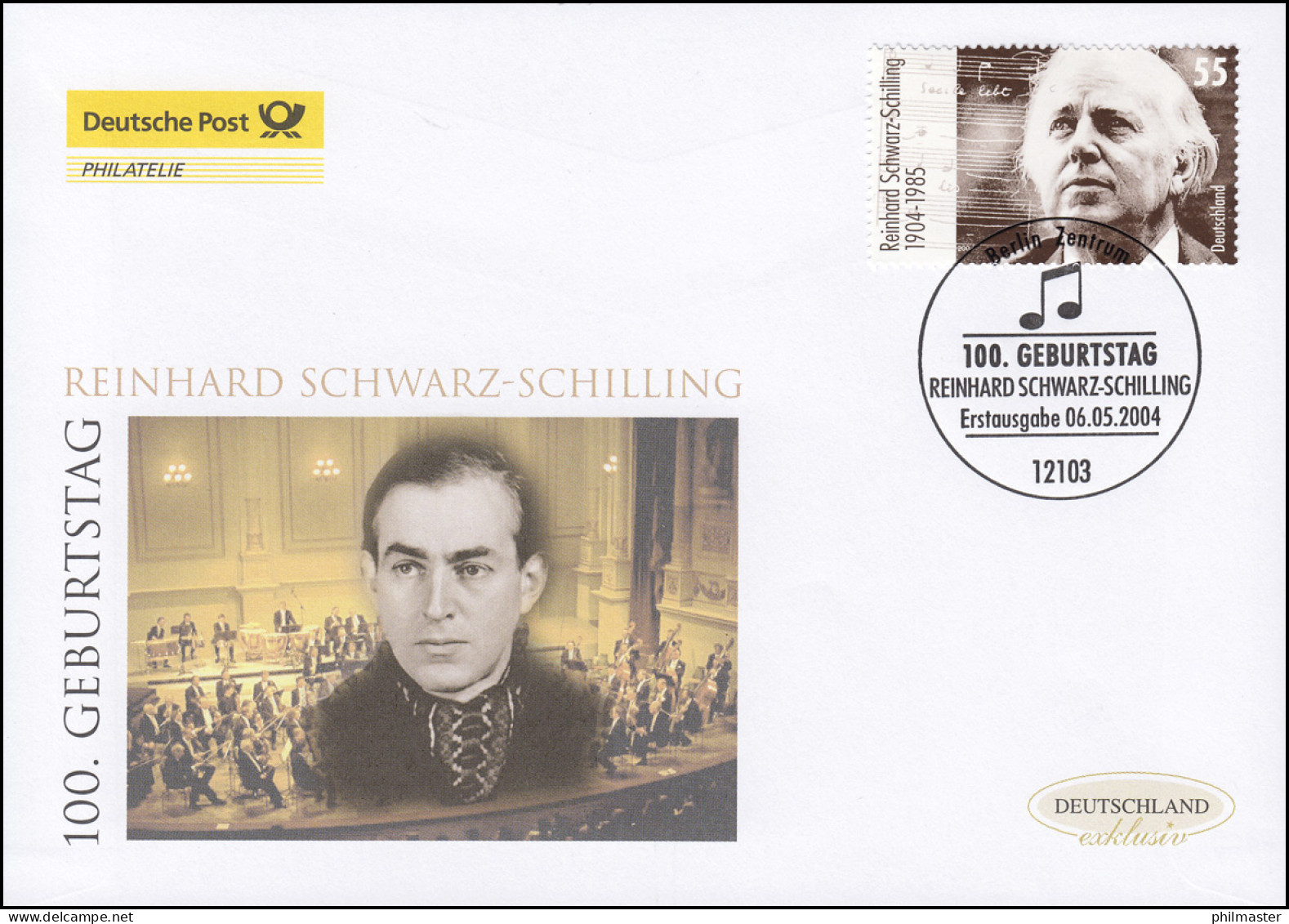2399 Komponist Reinhard Schwarz-Schilling, Schmuck-FDC Deutschland Exklusiv - Covers & Documents