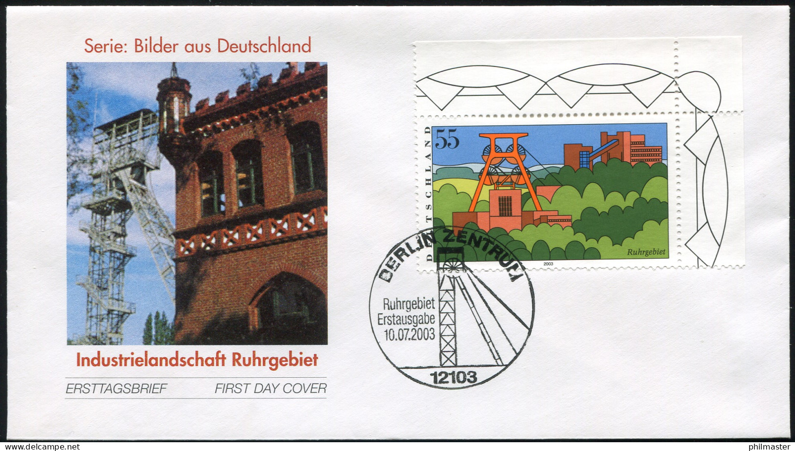 2355 Industrielandschaft Ruhrgebiet FDC Berlin - Briefe U. Dokumente