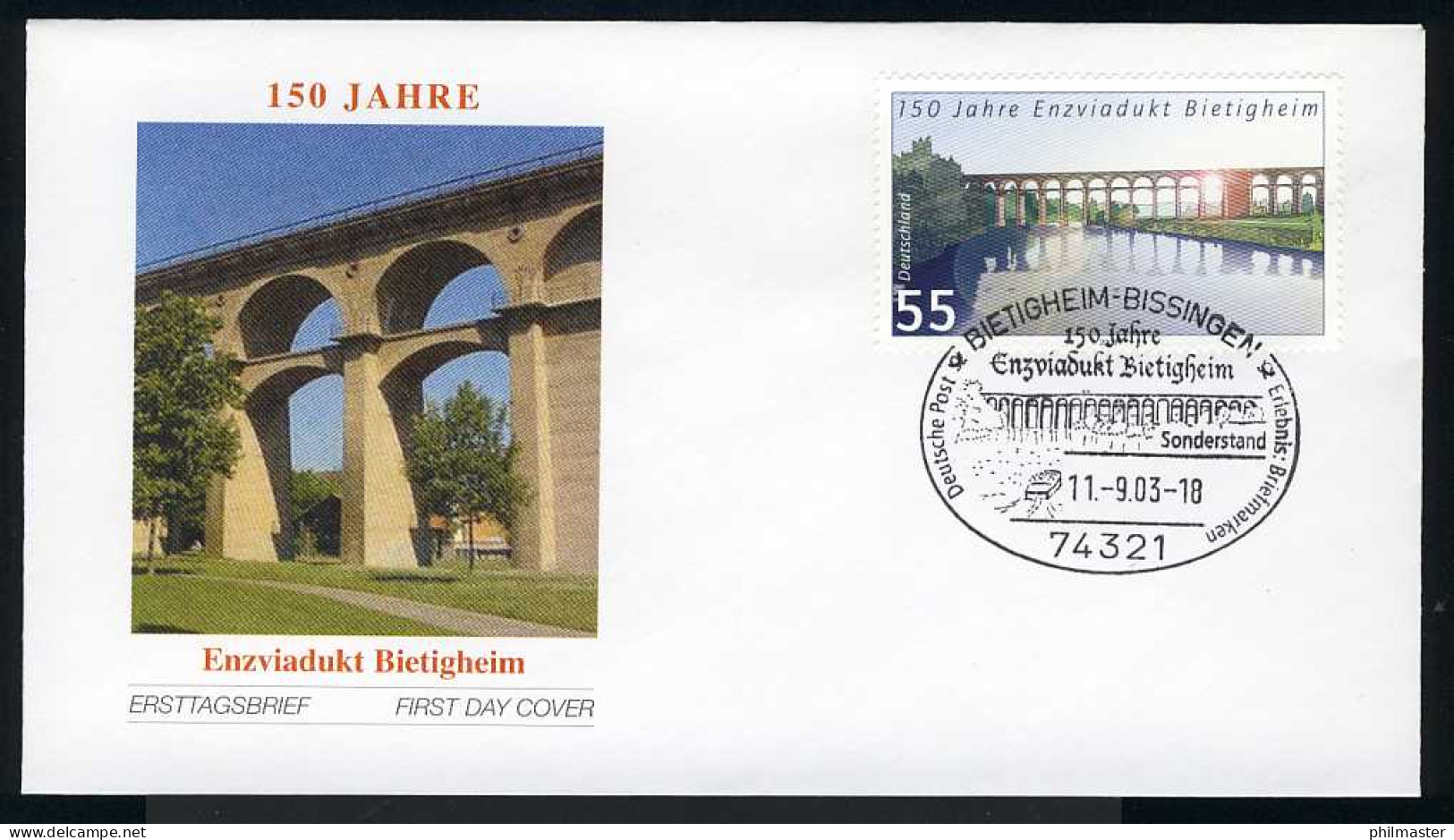 2359 Brücken Enzviadukt Bietigheim FDC Bietigheim - Briefe U. Dokumente