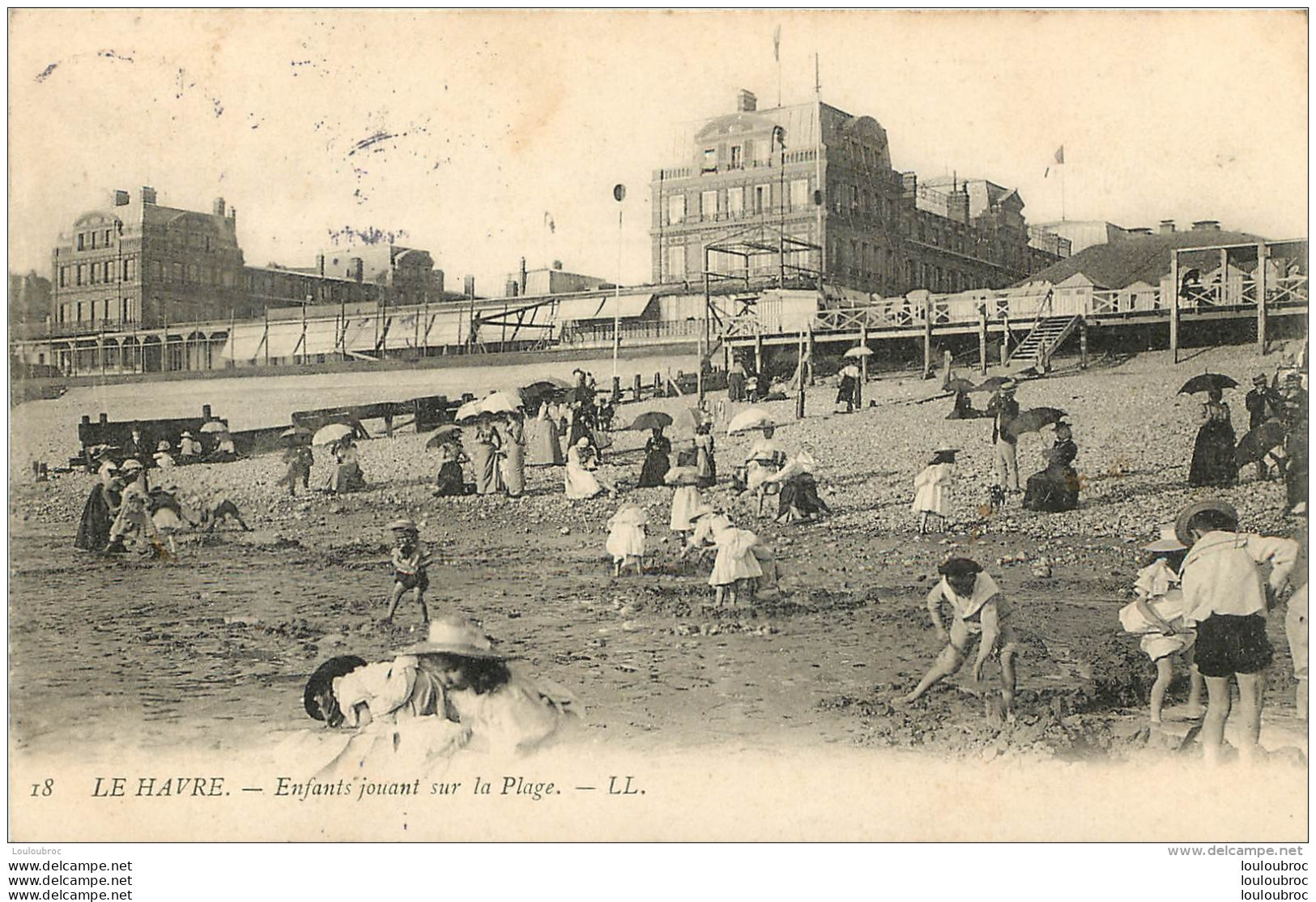 LE HAVRE  ENFANTS JOUANT SUR LA PLAGE - Unclassified