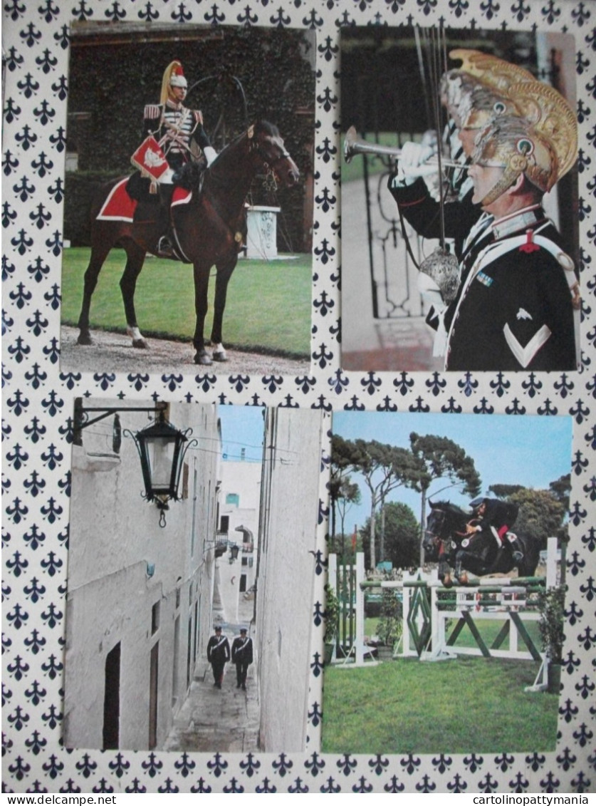 LOTTO DI 4 CARTOLINE CARTOLINA - POSTCARD - DA COLLEZIONE - CARABINIERI DEL PRESIDENTE REPUBBLICA CAVALLO RONDE - Polizei - Gendarmerie